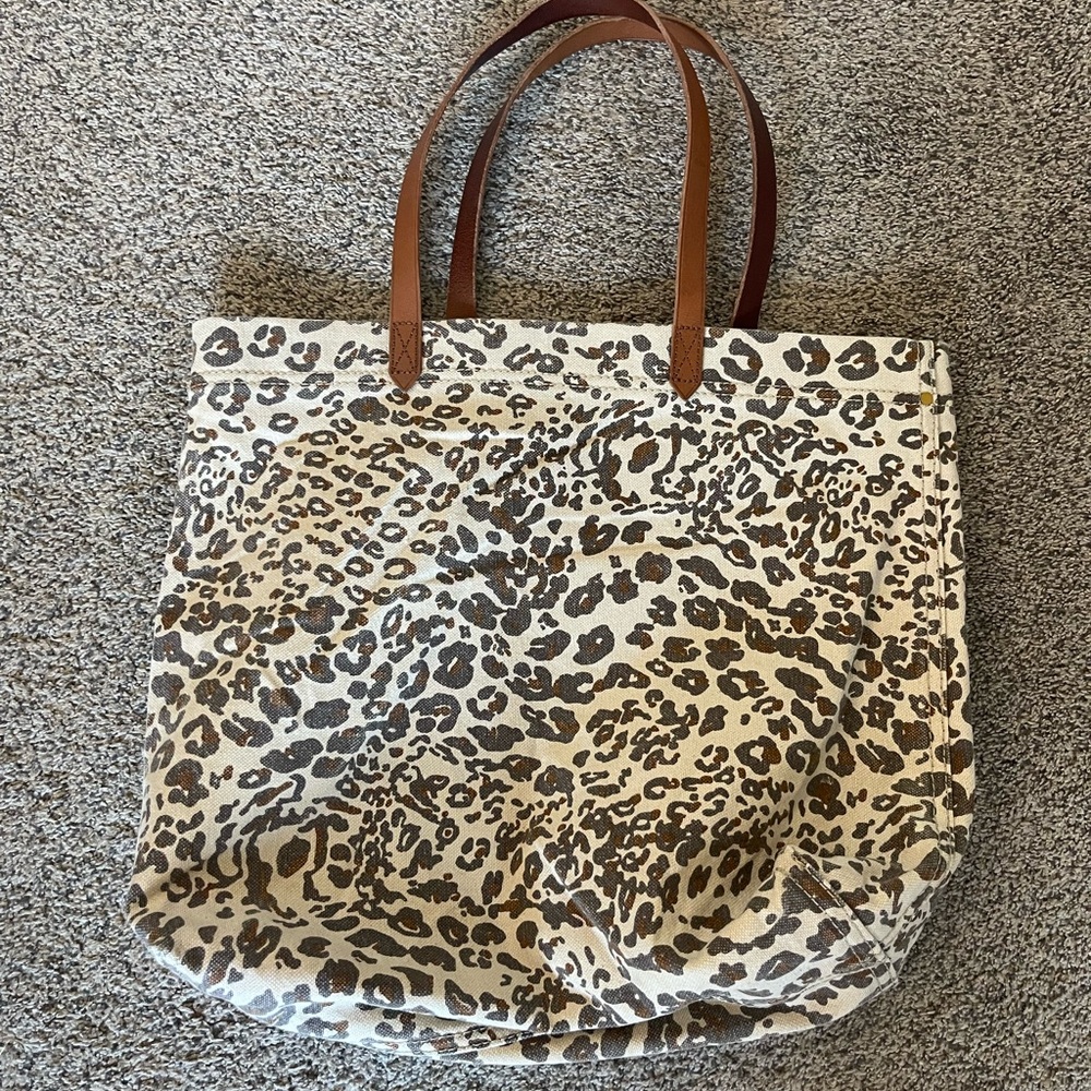 Madewell Leopard Print Transport Totes